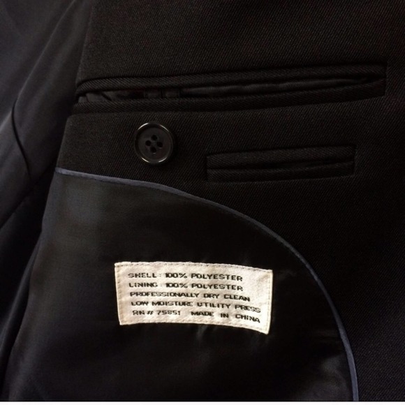 Haband Comfort Club Black Sport Coat 44R - Picture 4 of 5